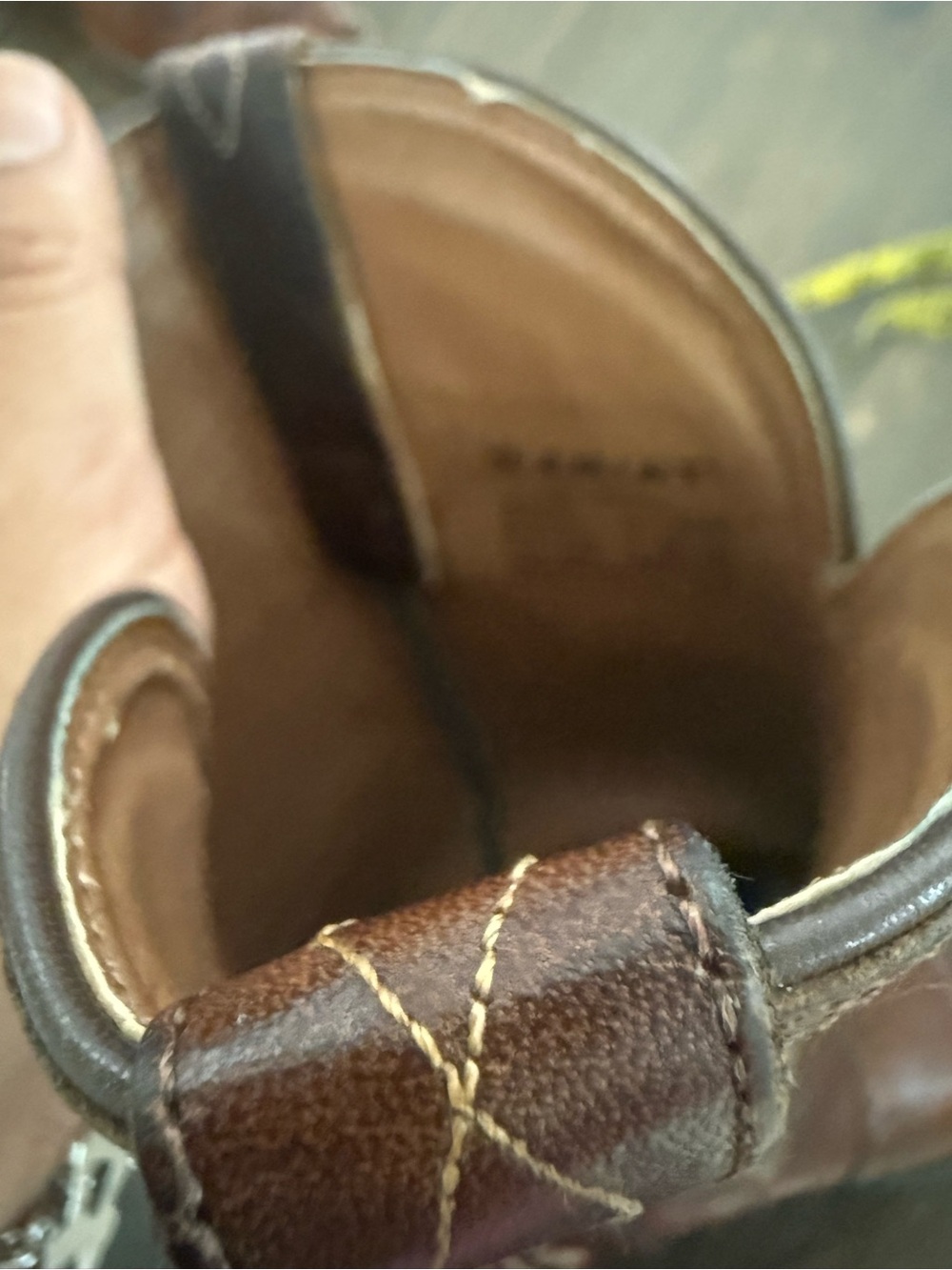 Brown Leather Embroidered Cowboy Boots 6. - Picture 7 of 11